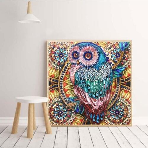 Masonry Mosaic, Hobby, 5d diamond painting, special-shaped diamond, crystal diamond, owl, explosive cross stitch