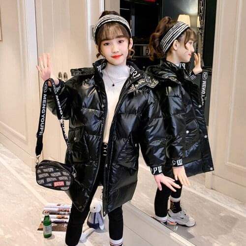 2021 Winter New Girls Bright Face Warm Down Padded Jacket Coat
