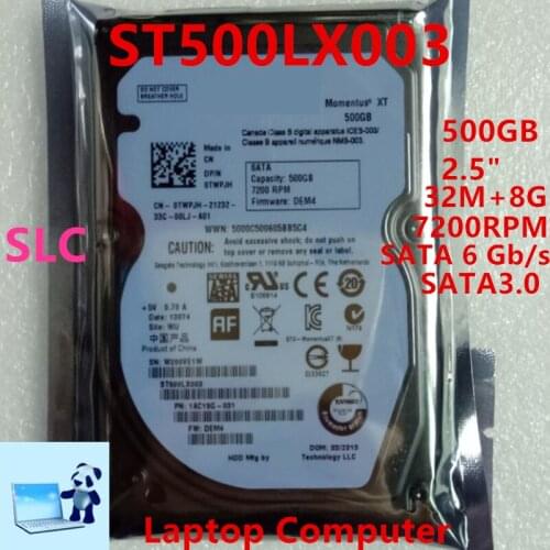New SSHD For Seagate Brand 500GB 2.5" SATA 6 Gb/s 32MB+8G 7200RPM For Internal Hard Disk For Notebook HDD For ST500LX003