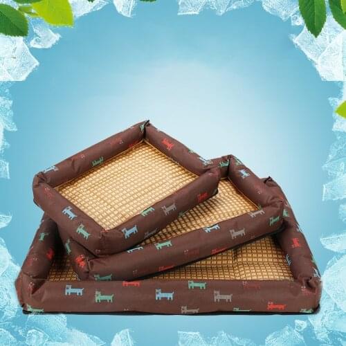 Pet kennel summer mat kennel print large, medium and small woven cat litter for dogs