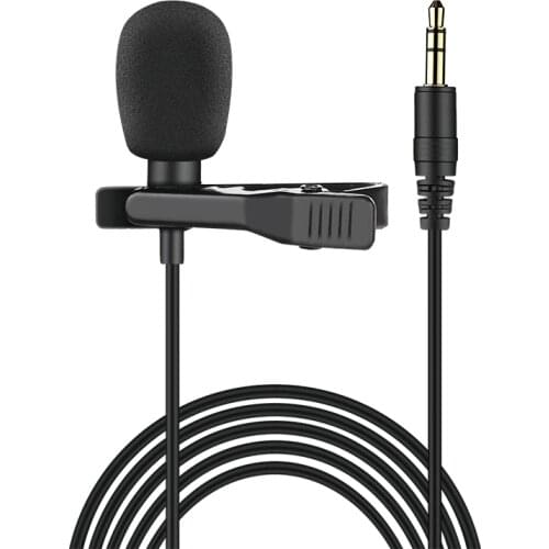 TAKSTAR TCM-400 Portable Clip-on Lapel Lavalier Microphone 5.0m Mini Wired Mic Condenser Mikrofon For Live Broadcast, Interview