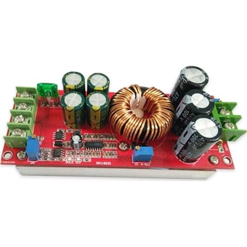 1200W Boost Module 20A DC DC step up Converter Boost Power supply Module 8V-60v TO 8V-80V Booster converter board