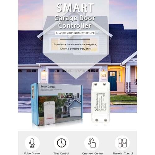 WiFi Switch Garage Door remote for Car Garage Door with Alexa Google Home and IFTT Smart Life/Tuya APP Control Switch