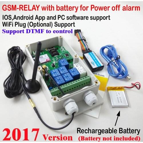 GSM controller SMS remote Control box ( Seven Relay output controller )