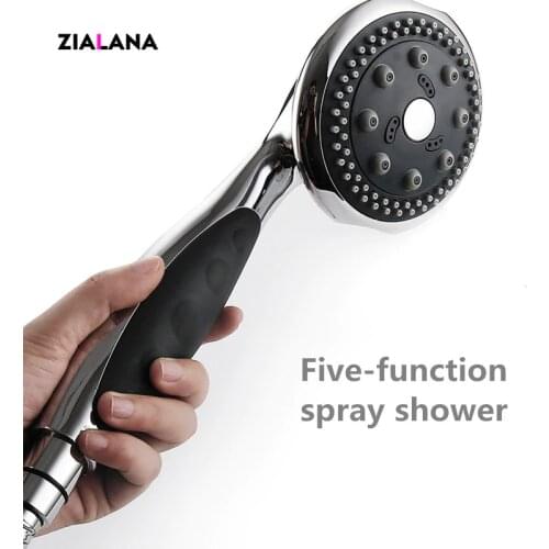 Five Function Spray Shower Multifunctional Massage Style Pressurized Water Saving Sprinkler Hand Threaded Rotary