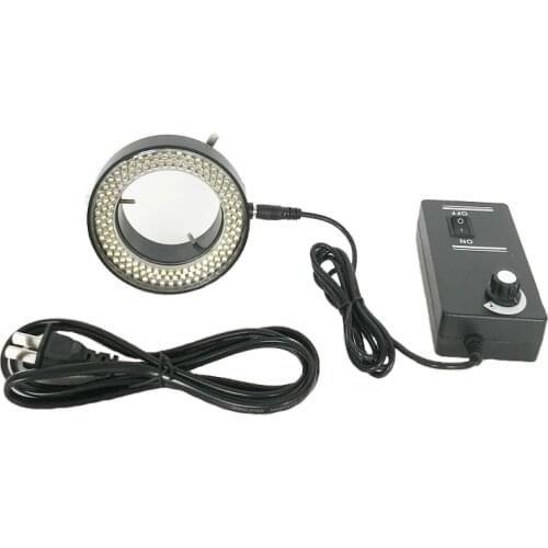 White /Black 144 LED Adjustable Ring Light illuminator Lamp For Industry Microscope Industrial Camera Magnifier