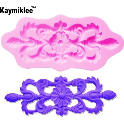 F1231 Retro Relief Flower Lace Fondant Silicone Mold Suagr Styling Mould for Wedding Cake Decoration Resin Gumpaste Mould Cakes