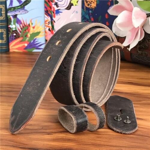 Retro Leather Belts Without Buckles 38MM Mens Belt Ceinture Homme Mens Leather Belts Without Buckles 95-130CM Belt Male SP04