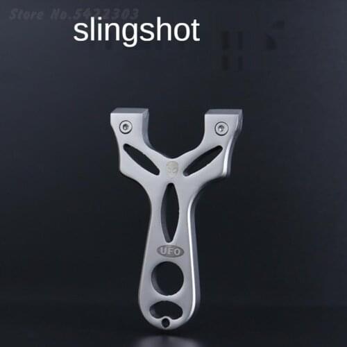 Professional Stainless Steel Slingshots Outdoor Slingshot Toys Slingshot Metal Outdoor Sports Toy With Flat Rubber Band