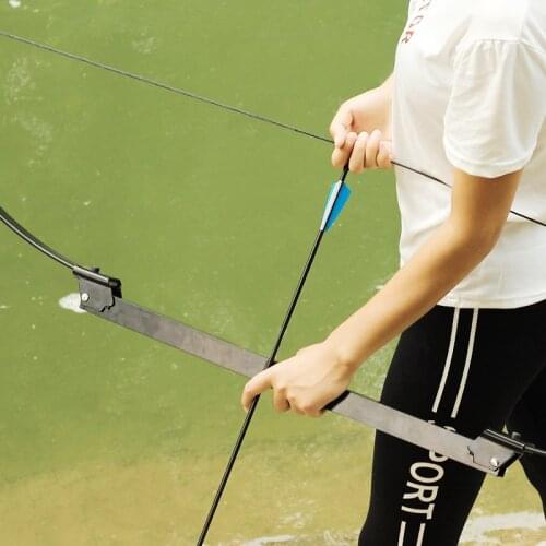 40 Lbs Folding Bow Archery Hunting Bow Handle Aluminum Alloy With 6pcs Arrows Shooting Archery Hunting Arrow Set