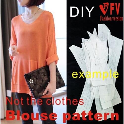 Mid-length Falling Shoulder Loose Small Shirt Cutting Drawings Womens Casual Jacket 1:1 Clothing Design Pattern BXS-39