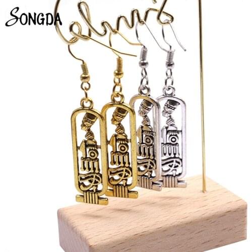 Ancient Egyptian Pharaoh Dangle Earrings For Women The Eye Of Horus Drop Earrings Ear Clip Polish Steampunk Jewelry Accessories