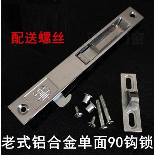 90 Aluminum Alloy / sliding door lock doors and windows 90 /90 single hook lock lock Vintage 90 hook lock doors and windows acce