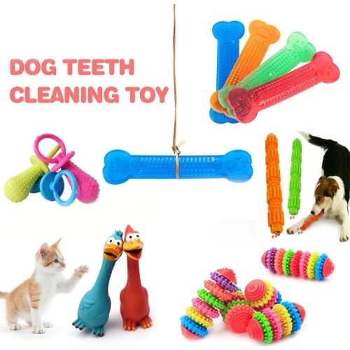 Pet Dog Chew Toys Rubber Screaming Chicken Pacifier Bone Toy Aggressive Chewers Dog Toothbrush Doggy Puppy Dental Care