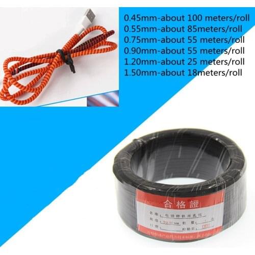 1Roll 0.45-1.5mm Diameter Gardening Home Office Wire Cable Lashing Ties White Black