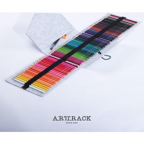 48/72 Color Handmade Felt Bag Packaging Colored Pencil Set Student Painting Material Art Supplies Colored Brush Christmas Gift