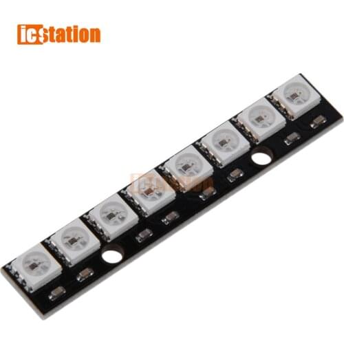 8*WS2812 5050 RGB LED light built-in controller full color-driven development board 8 bit with integrated driver LED lamp panel