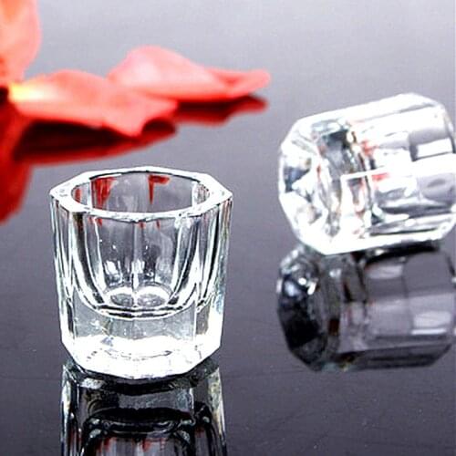 Acrylic Nail Cup Clear Crystal Bowl Acrylic Powder Liquid Holder Dish Equipment Nail Art Design Tool