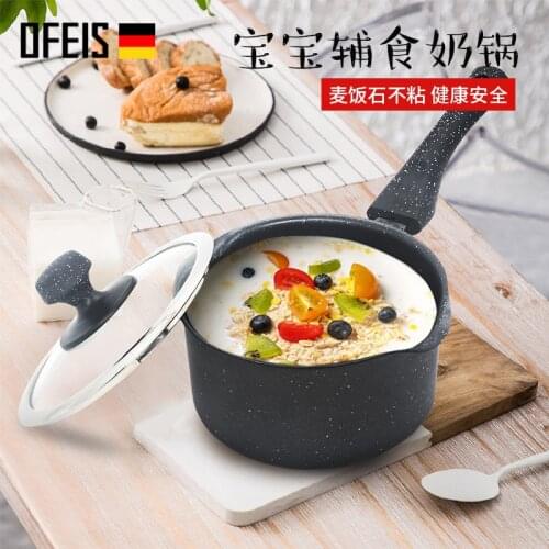 OFEIS Meddle Non-stick Milk Pot Small Soup Pot Boiled Noodles Boiled Porridge Baby Baby Milk Pot Auxiliary Cooking Pot