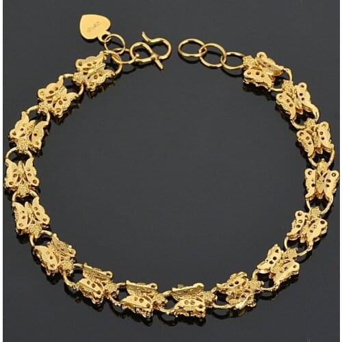 Trendy Love Butterfly Bracelet Link Chain Gold Bracelets Bangle For Men Women Charm Jewelry Lady Female Gifts