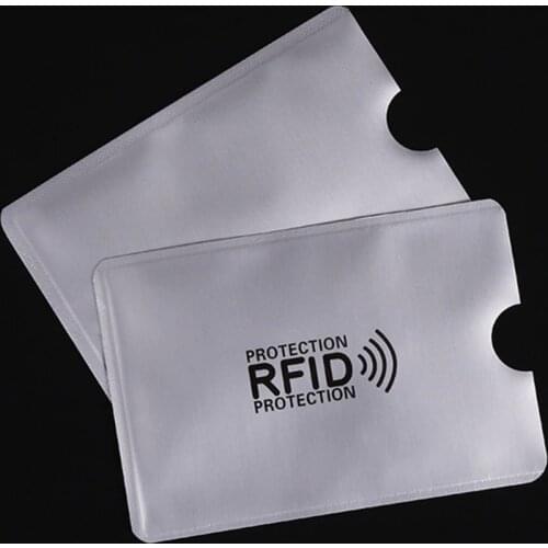 20 Pcs/Bag Anti Rfid Wallet Blocking Reader Lock Bank Card Holder Id Bank Card Case Protection Metal Credit Card Holder 6*9.3cm