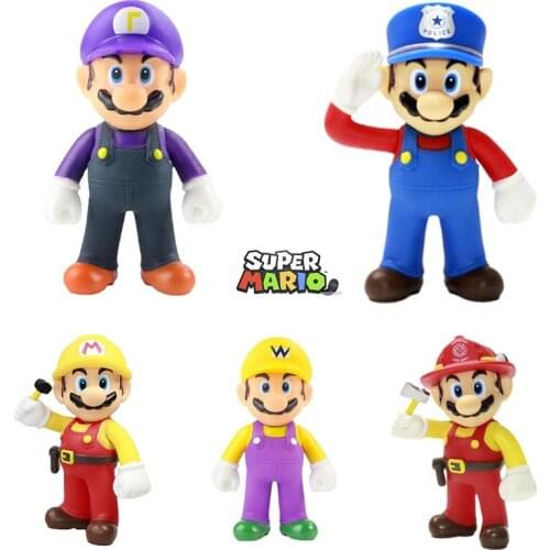Super Mario Bros Kong Wario Luigi Yoshi PVC Action Toy Figure Collectible Puppets Model Toys Children Birthday Gifts Ornaments