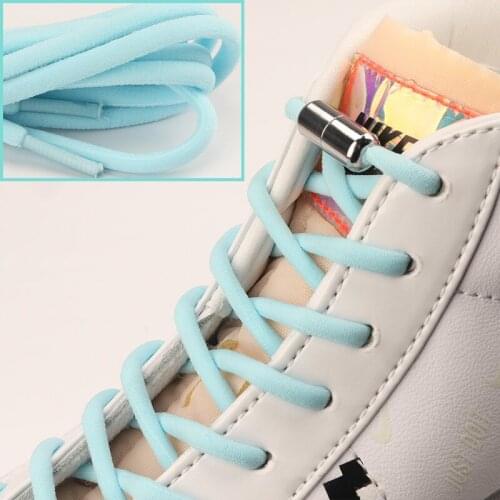 1 Pair New Elastic Shoe Laces Round No Tie Shoelaces for Kids and Adult Sneakers Shoelace Quick Lazy Laces 4 Color Shoe Rope