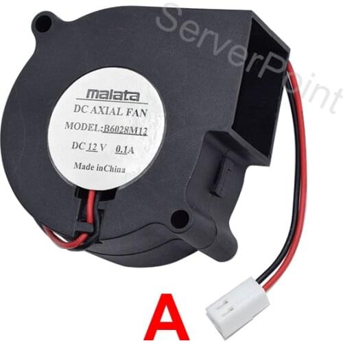 Well Tested B6028M12 Cooling Fan DC12V 0.1A Two Lines 60x60x28MM Fan For Malata