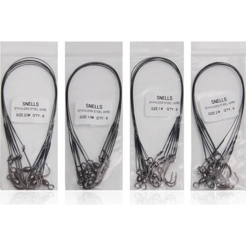 Hyaena 24Pcs/lot Steel Wire Leader With Swivel Hook Leash Fishing Line Fishing Accessory