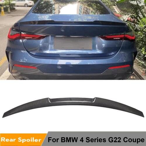 Carbon Fiber Rear Trunk Spoiler Wing Lip for BMW 4 New Series G22 Coupe 2021 Rear Trunk Boot Lip Wing Spoiler