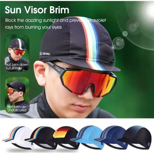 Cycling Caps Bike Wear Hats Breathable Bicycle Caps Outdoor Sport Sun Cap Cycling Hat Sun Visor Brim Hat