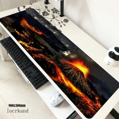 Volcanoes mats 900x300x3mm Indie Pop gaming mouse pad keyboard mousepad Aestheticism notebook gamer accessories padmouse mat