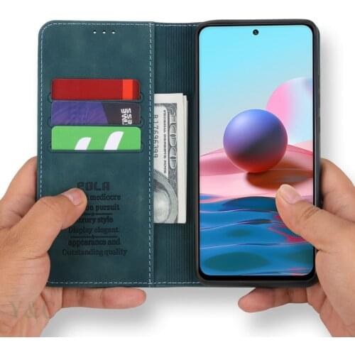 Diamond Dark Magnetic Leather Wallet Case For xiaomi redmi note 10s fundas cover coque flip case for xiaomi redmi note10 case