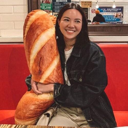 Stuffed Toy Simulation Butter Bread Pillow 3D High-definition Printing Children Adult Decoration Ornaments Toy Down Cotton Fill