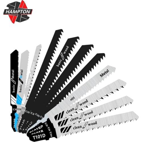 HAMPTON T-Shank Jig Saw Blade 55pcs Jigsaw Blade for Wood Metal Cutting Tool HCS Steel Saw Blade