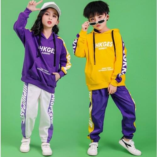 Boys hip-hop costume, Hoodie, shirt, shirt, underwear, girls informal pants, dance costume, living room dance costume