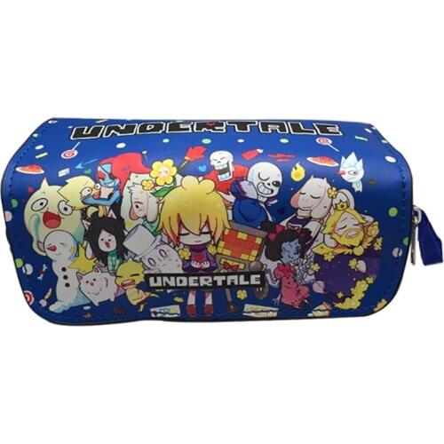 High quality Pencil Case Pen Bag Cartoon Undertale Pencil Pen Holders Stationery Container Students Boy Girls Cosmetic Bags Gift