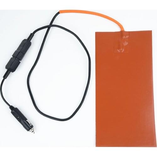 Silicone Heating Warm Pad 12V/100W Pizza Hot Food Delivery Bag Incubator Mat & 65C Thermostat Controller Silicone Heater Pad