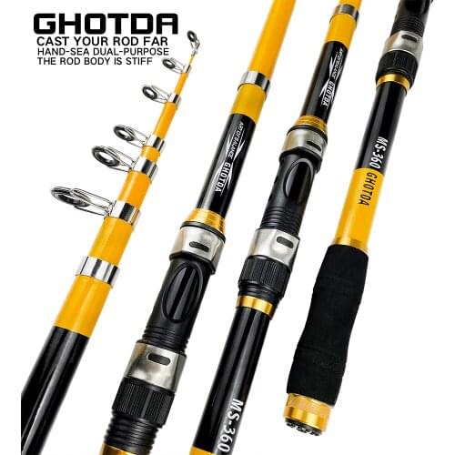 Telescopic Fishing Rod Spinning Fly Carp Feeder Carbon Fiber Pesca 3.6M 3.0M 2.7M 2.4M 2.1M Travel Rod