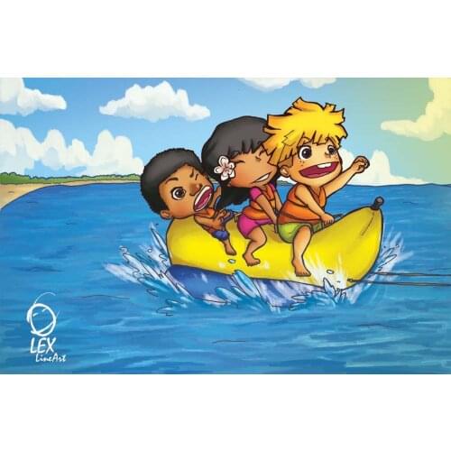 3 Seats Inflatable banana boat floating ride