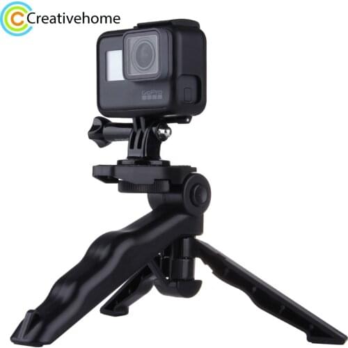 Universal For Gopro Tripod Mount 1/4 Screw Desktop Handle Stabilizer Portable Folding Stand for Canon Nikon Camera DV Camcorder