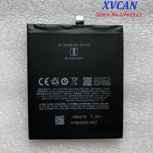 High Quality Original BT65M Battery Replacement 3000mAh Battery Parts For Meizu Meizy MX6 MX 6 Smart Phone