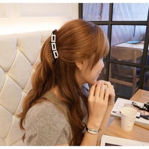 Long Hair Barrettes Elegant Hair Accessories Girl Ponytail Banana Clips 2016 Headwear Hair Ornaments for Women Black/Brown HC083