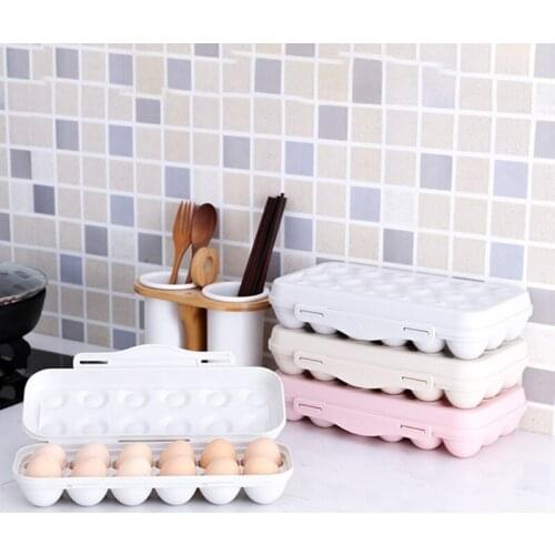 12/18 Grid Egg Box Food Container Egg Refrigerator Organizer Storage Box Crisper Q1JB