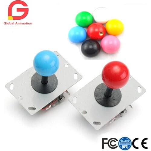 2 PCS Copy Sanwa Joystick With Micro Switch For Game Machine High Quality Multi Color Red Pink Yellow Green Blue White Black