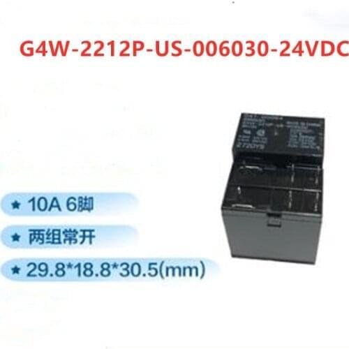 10pcs Relay G4W-2212P-US-006030-24VDC 10A 6 pin