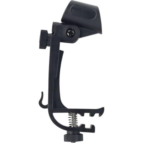 Black 30 Packs Microphone Pair Of Adjustable Stage Drum Clips Mic Rim Snare Mount Clamp Holder Groove Gear Studio Stand