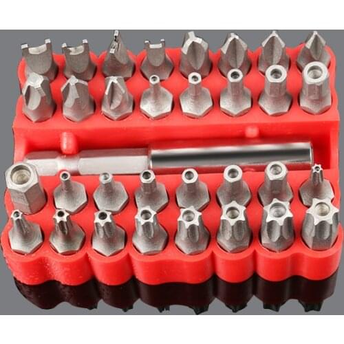 33PCS Security Tamper Proof Bit Set 33pc Torq Torx Hex Star Spanner Tri Wing Screwdriv Magnetic Holder precision screwdriver