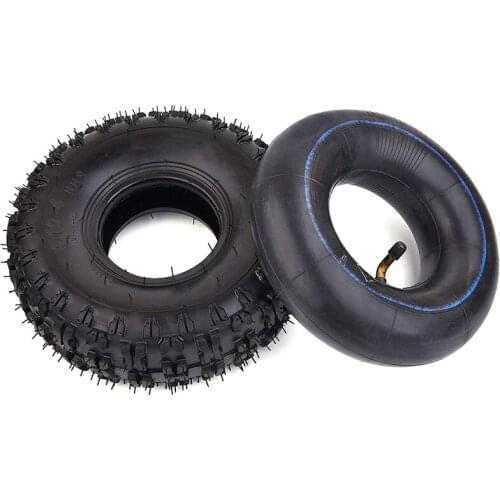 4.10-4 410-4 4.10/3.50-4 Inner Tube + Tire for Garden Rototiller Snow Blower Mowers Hand Truck Wheelbarrow Go Cart Kid