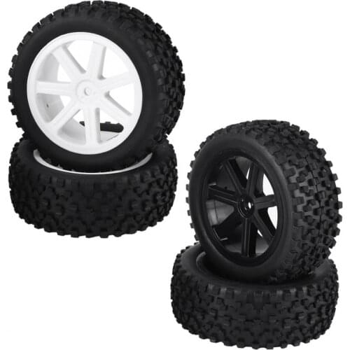 4pcs 1/10 RC Truck Rubber Tire Wheel Tyre Upgrade Accessories Parts for HSP/HPI/ZD Racing RC Crawler Car Accessory